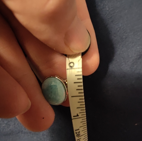 Nwt Sterling silver with 18k accents larimar ring , size 9 - Picture 7 of 7